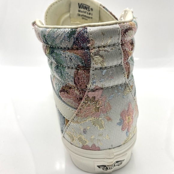 Vans Sk8-Hi Tapestry Vintage Metallic Floral High Top Sneakers 7 - Picture 6 of 8